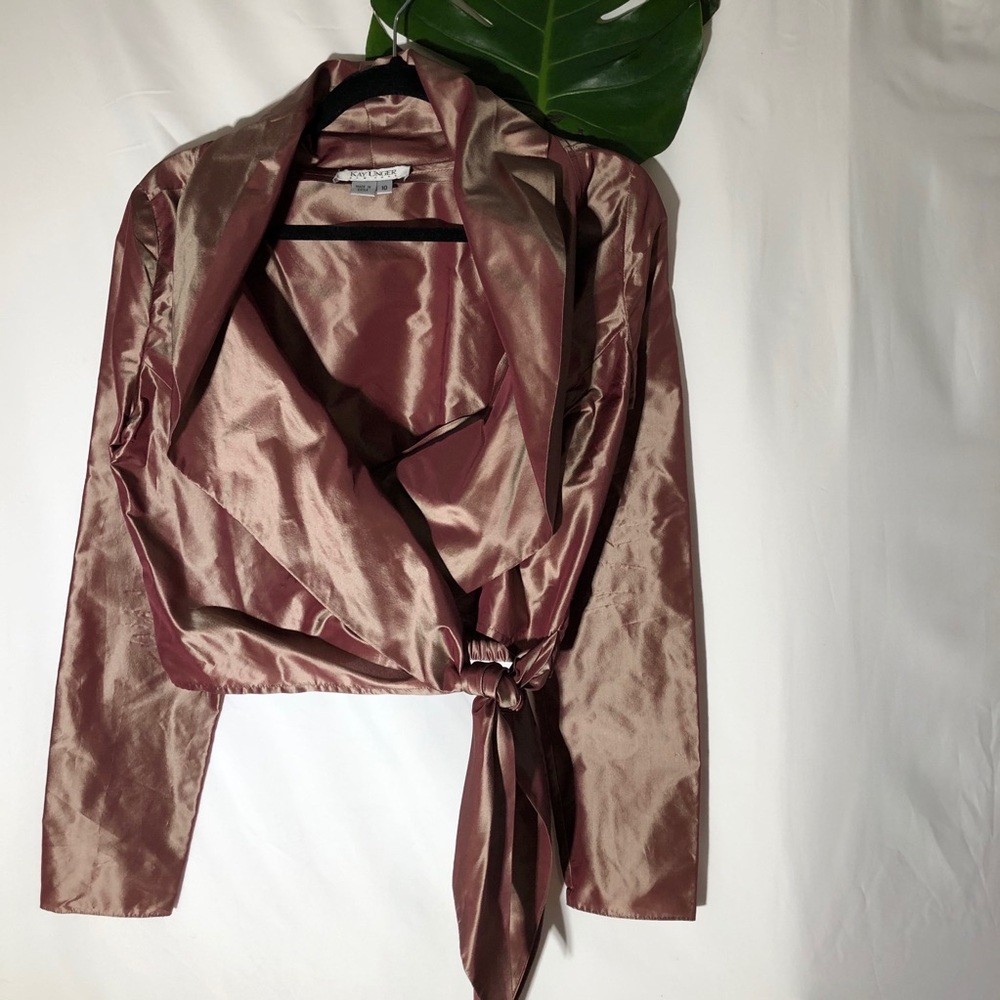 Vintage Kay Unger-100% Silk Wrap Blouse-Size 10